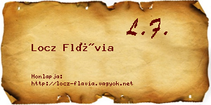 Locz Flávia névjegykártya